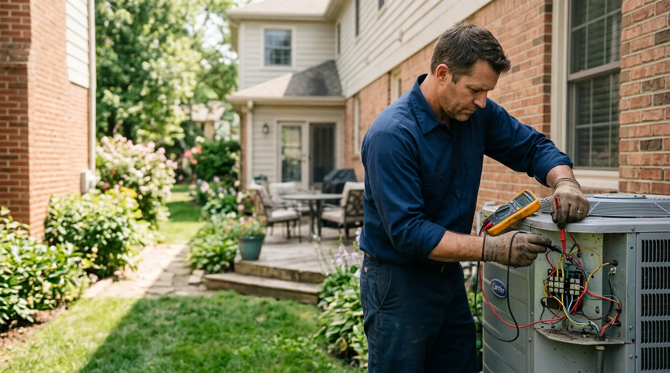 HVAC technician working near Plymouth, PA